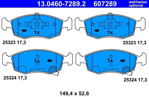 Brake Pad Set, disc brake 13.0460-7289.2 - image 4