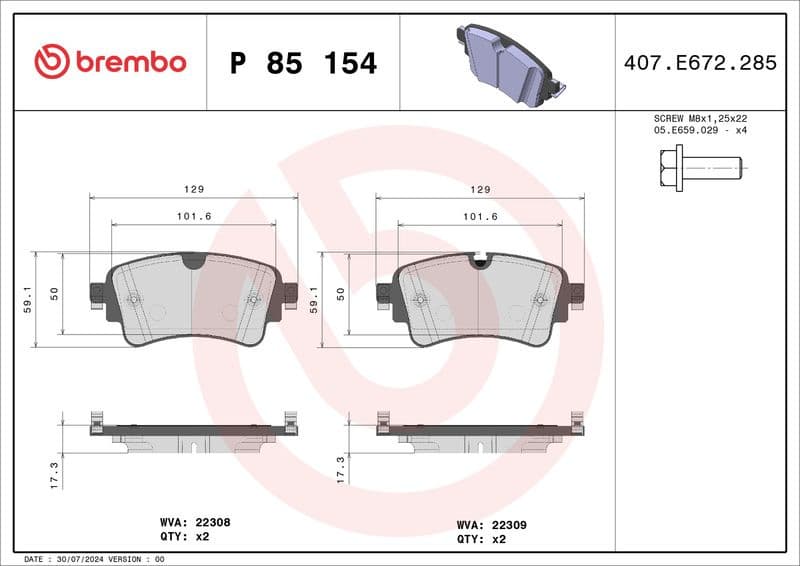 Brake Pad Set, disc brake XTRA LINE P85154X - image 2
