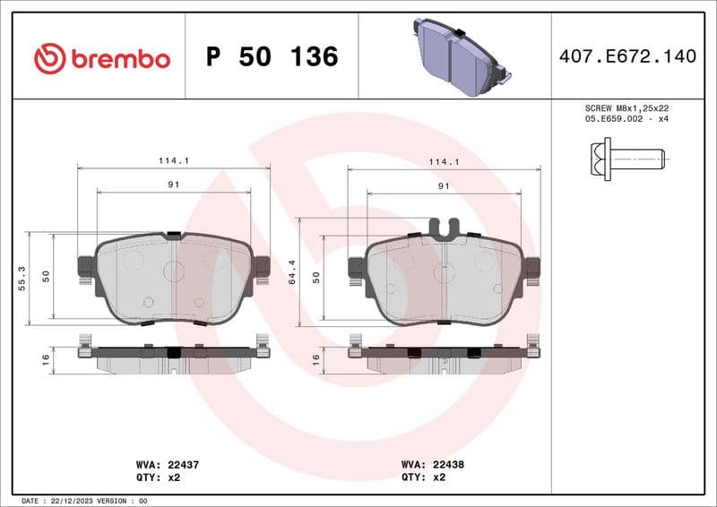Brake Pad Set, disc brake PRIME LINE P50136 - image 3