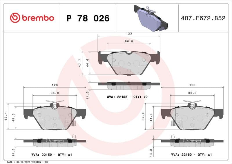 Brake Pad Set, disc brake PRIME LINE P78026 - image 3