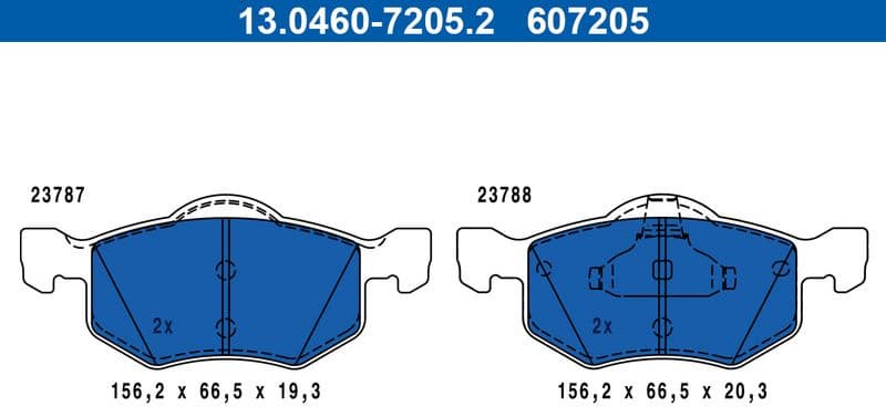 Brake Pad Set, disc brake 13.0460-7205.2 - image 2