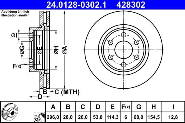 Brake Disc 24.0128-0302.1 - image 2