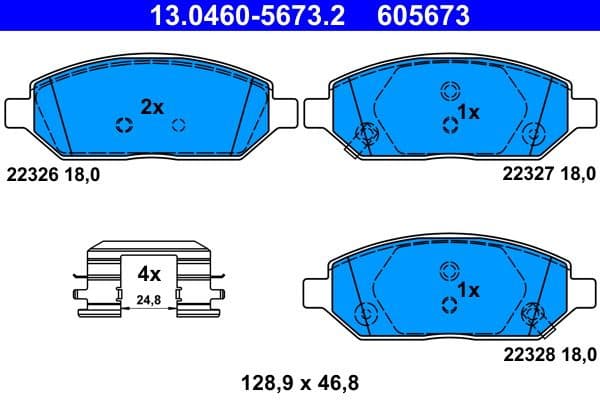 Brake Pad Set, disc brake 13.0460-5673.2 - image 2