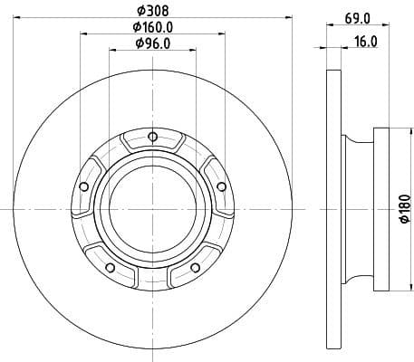 Brake Disc PRO 8DD 355 126-591 - image 4