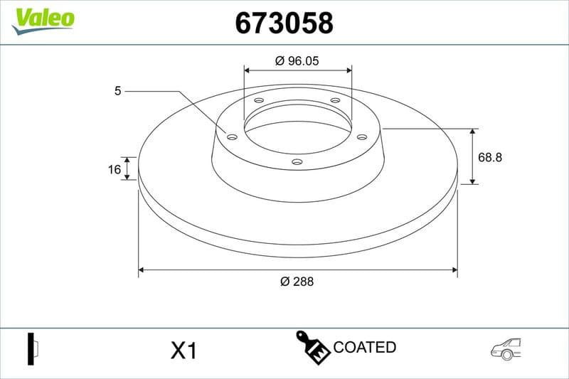 Brake Disc COATED 673058