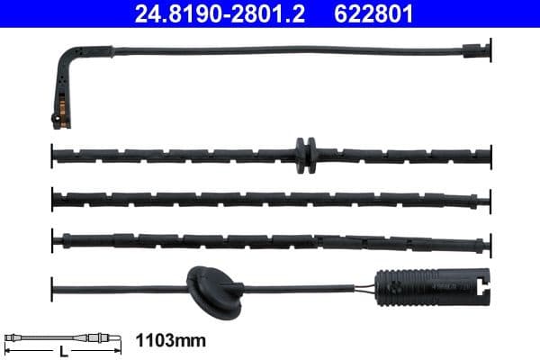 Warning Contact, brake pad wear 24.8190-2801.2 - image 2