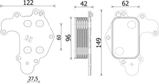 Oil Cooler, engine oil BEHR CLC273000S
