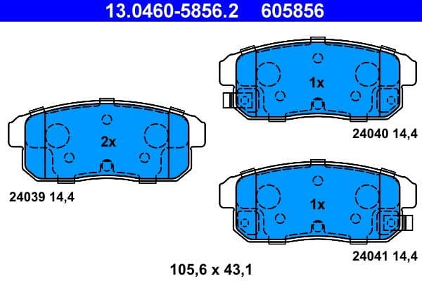 Brake Pad Set, disc brake 13.0460-5856.2 - image 2