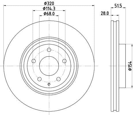 Brake Disc PRO 8DD 355 132-691 - image 4