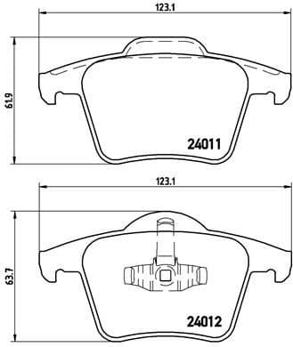 Brake pads rear, Top Quality P86019 - image 3