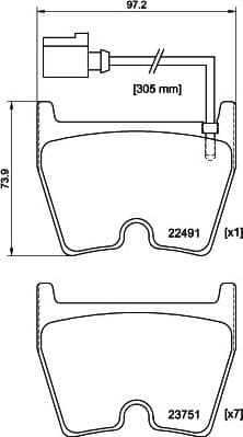 Brake Pad Set, disc brake 8DB 355 025-171 - image 4