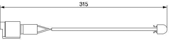 Warning Contact, brake pad wear 1987474951 - image 6