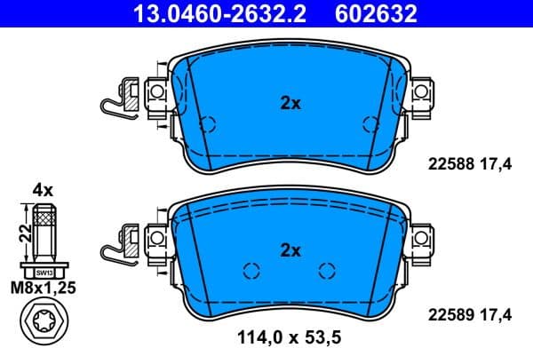 Brake Pad Set, disc brake 13.0460-2632.2 - image 2