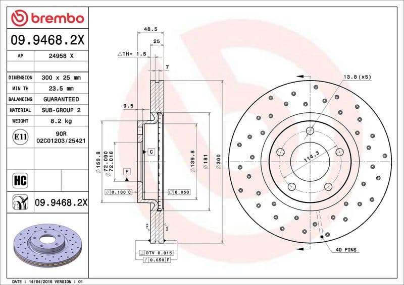 Brake Disc XTRA LINE - Xtra 09.9468.2X - image 3