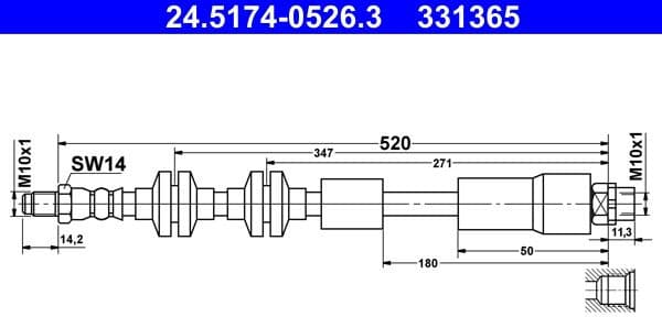 Brake Hose 24.5174-0526.3 - image 3