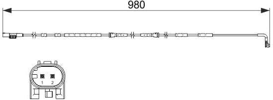 Warning Contact, brake pad wear 1987473502 - image 5
