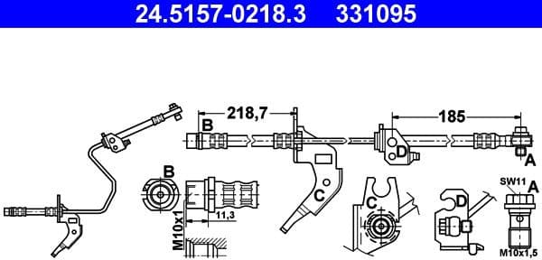 Brake Hose 24.5157-0218.3 - image 2