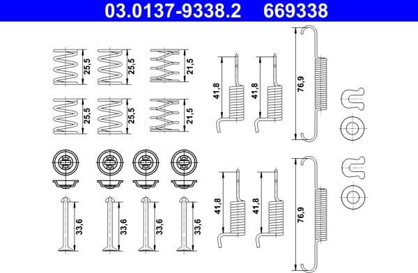 Accessory Kit, parking brake shoes 03.0137-9338.2 - image 2
