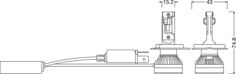 Bulb, front fog light LEDriving HL ALLSEASON H4 64193DWALL-2HB - image 2