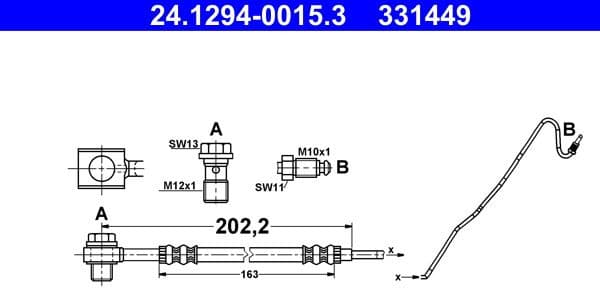 Brake Hose 24.1294-0015.3 - image 2