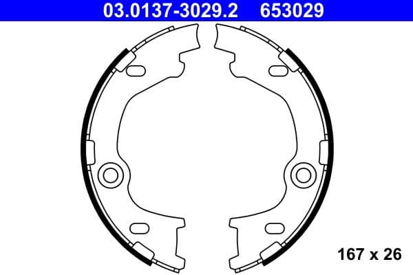 Brake Shoe Set, parking brake 03.0137-3029.2 - image 2