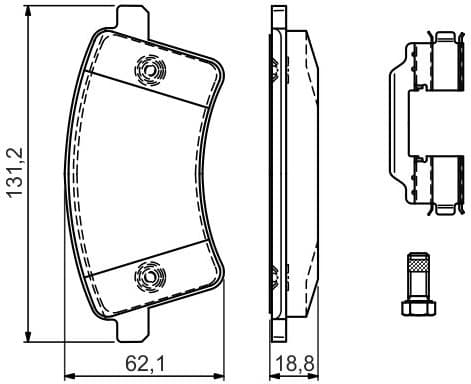 Brake Pad Set, disc brake 0986494612