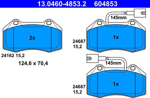 Brake Pad Set, disc brake 13.0460-4853.2 - image 2