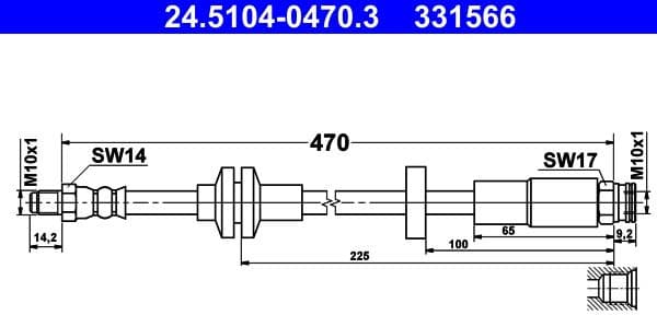 Brake Hose 24.5104-0470.3 - image 2