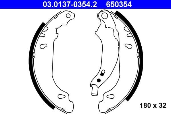 Brake Shoe Set 03.0137-0354.2 - image 2