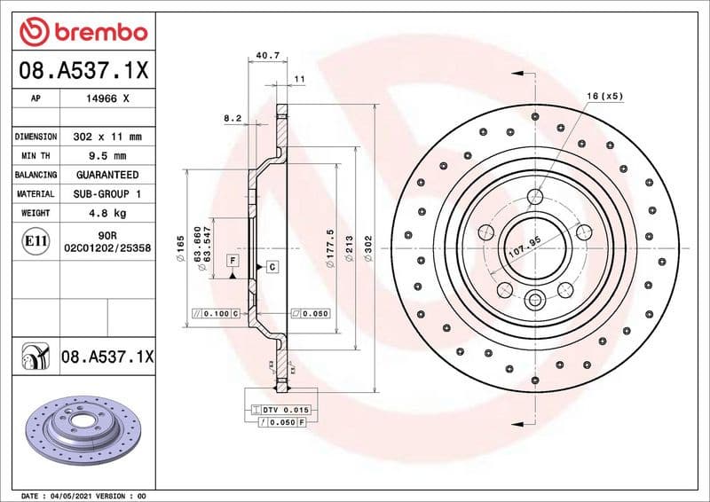 Brake Disc XTRA LINE - Xtra 08.A537.1X - image 2