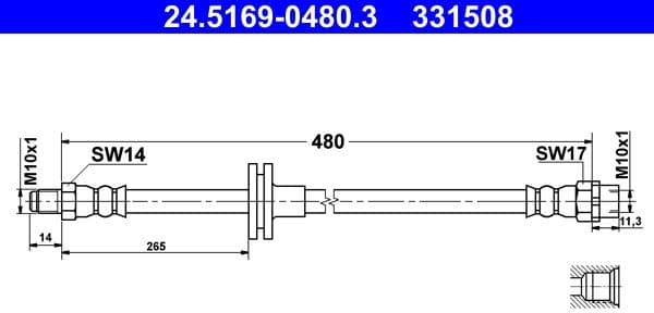 Brake Hose 24.5169-0480.3 - image 2