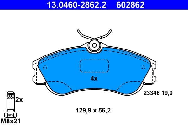 Brake Pad Set, disc brake 13.0460-2862.2 - image 2