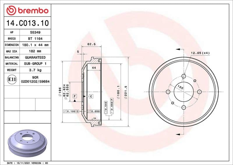Brake Drum ESSENTIAL LINE 14.C013.10 - image 2