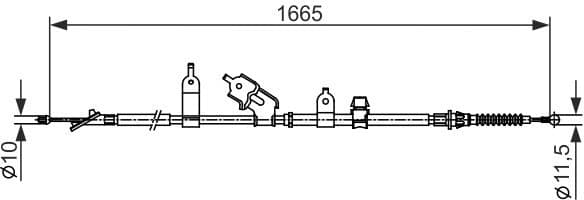 Cable Pull, parking brake 1 987 482 440