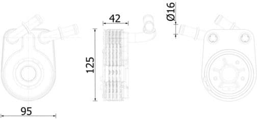 Oil Cooler, engine oil BEHR CLC280000S