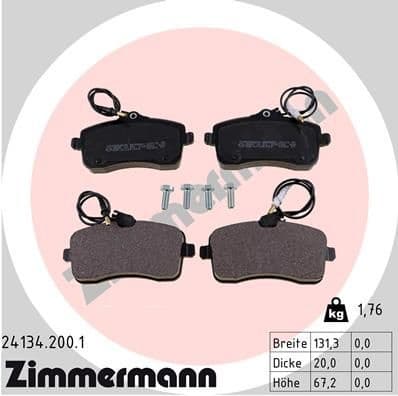 Brake Pad Set, disc brake 24134.200.1
