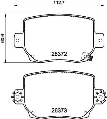 Brake Pad Set, disc brake 8DB 355 041-041