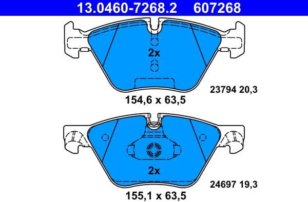 Brake Pad Set, disc brake 13.0460-7268.2 - image 3