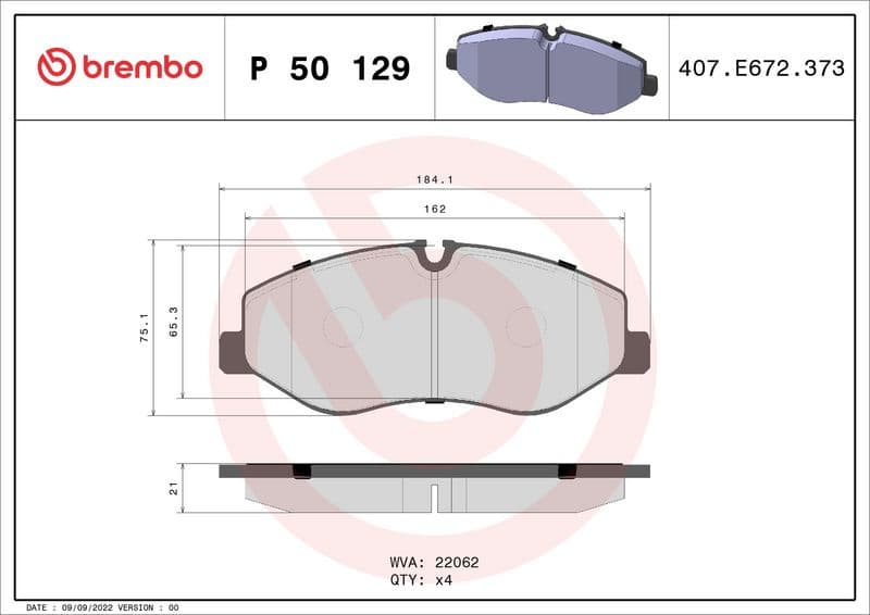 Brake Pad Set, disc brake PRIME LINE P50129 - image 3