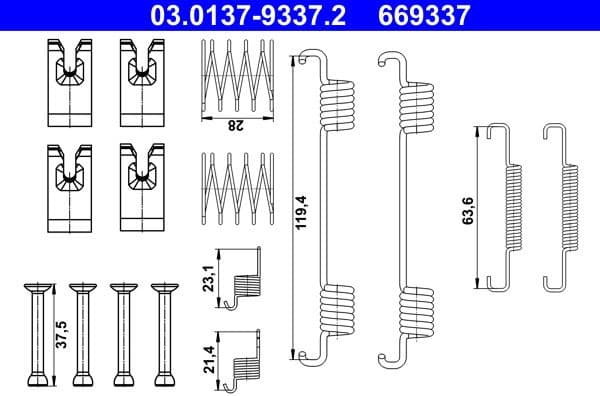 Accessory Kit, parking brake shoes 03.0137-9337.2 - image 3