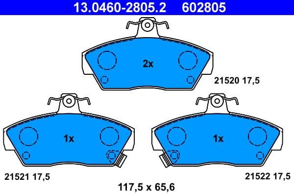 Brake Pad Set, disc brake 13.0460-2805.2 - image 2