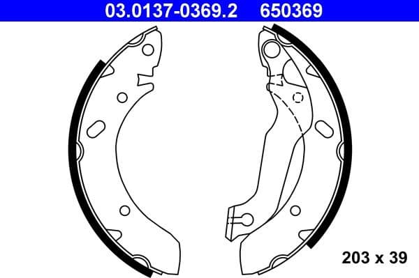 Brake Shoe Set 03.0137-0369.2 - image 2