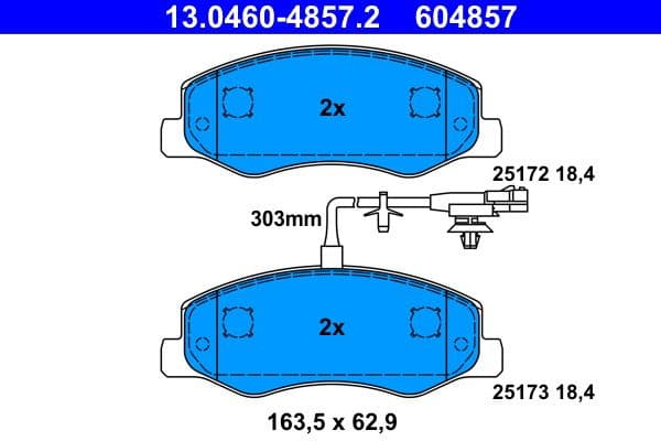 Brake Pad Set, disc brake 13.0460-4857.2 - image 3