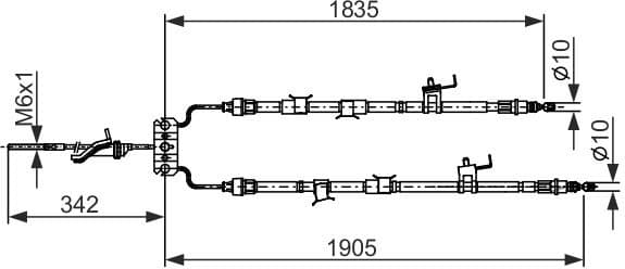 Cable Pull, parking brake 1 987 482 851 - image 10