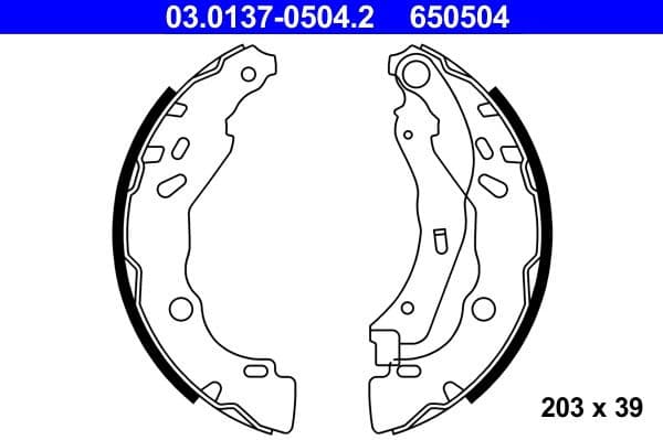 Brake Shoe Set 03.0137-0504.2 - image 2