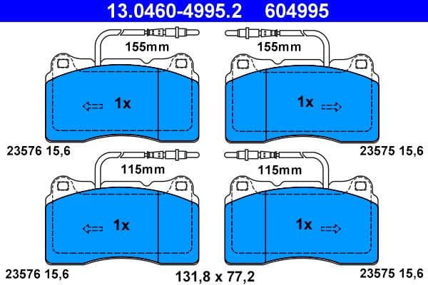 Brake Pad Set, disc brake 13.0460-4995.2 - image 2