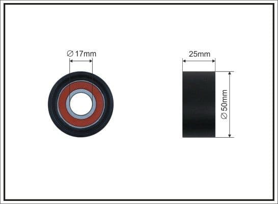 Deflection/Guide Pulley, V-ribbed belt 500646