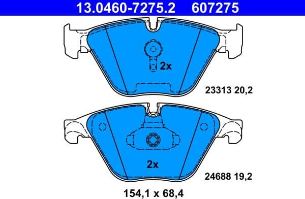 Brake Pad Set, disc brake 13.0460.7275.2 - image 2