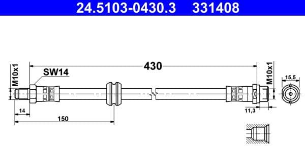Brake Hose 24.5103-0430.3 - image 2