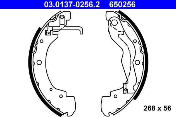 Brake Shoe Set 03.0137-0256.2 - image 2